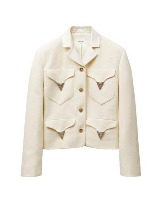 Versace White Wool Jacket