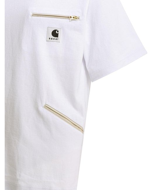 Sacai Carhartt Wip T-shirts White for men