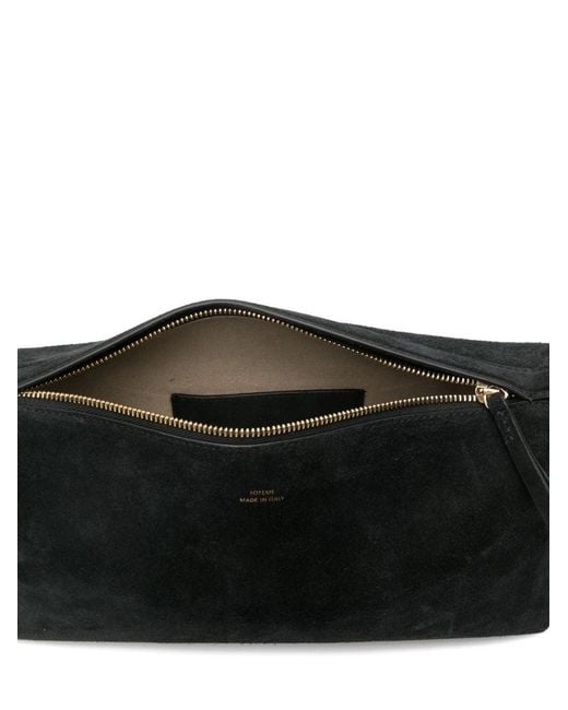 Totême Black Suede Leather Clutch
