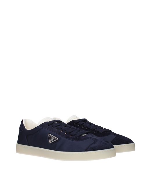 Prada Blue Sneakers Uomo Tessuto Blu for men