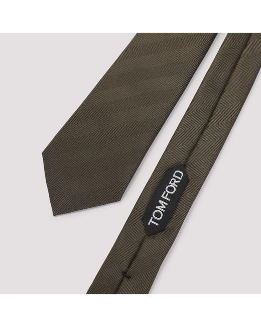 Tom Ford Brown Mulberry Silk Tie