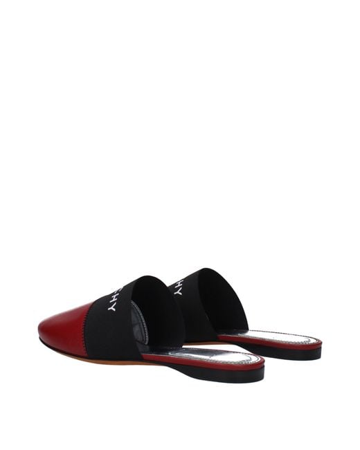 Givenchy Red Ciabatte E Zoccoli Bedford Donna Pelle Rosso/Ciliegia