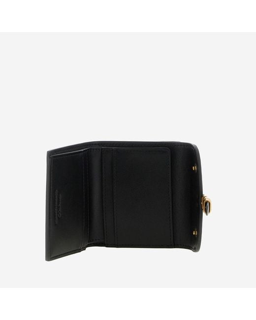Pinko Black Leather Wallet With Logo