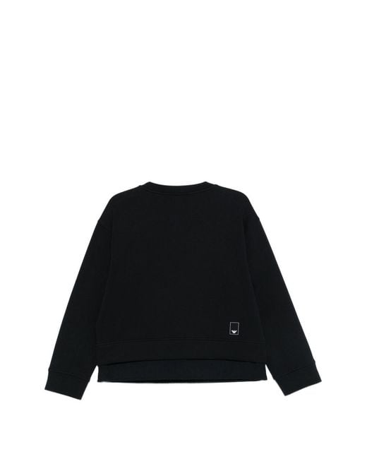 Emporio Armani Black Logo Cotton Sweatshirt