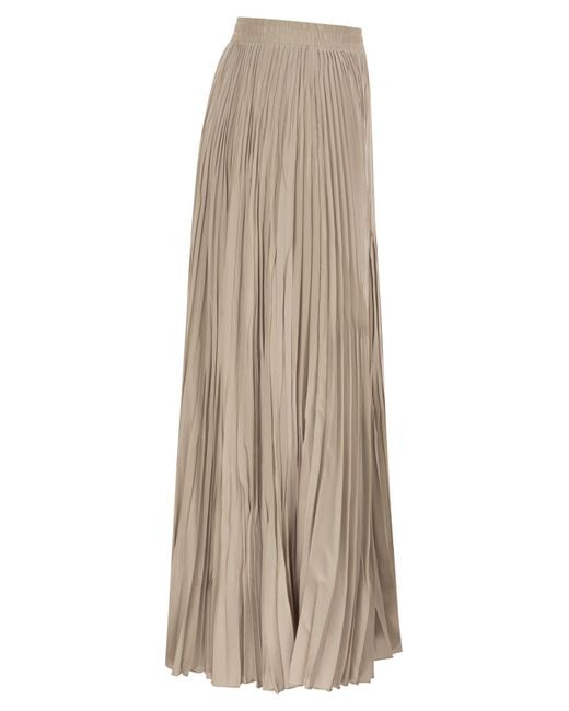 Weekend by Maxmara Natural Wkdfoggia Long Pleated Skirt
