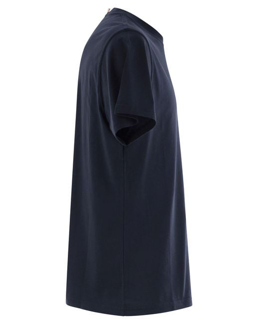 Mc2 Saint Barth Austin T -Shirt mit Stickerei und Brusttasche in Blue für Herren