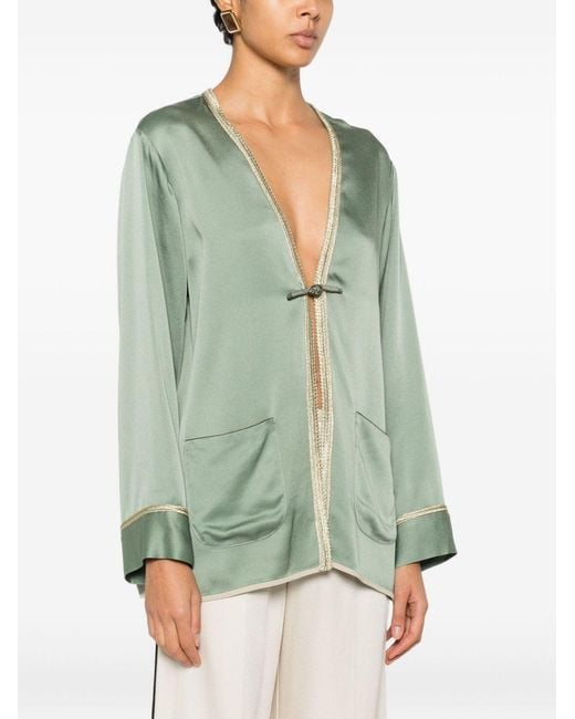 Forte_forte Green Kimono Jacket