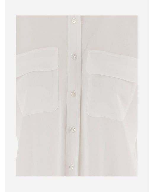 F.it White Acetate And Silk Shirt