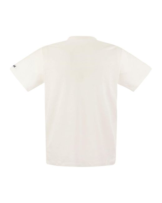 Mc2 Saint Barth Ecstasea Linnen T -shirt Met Zak in het White