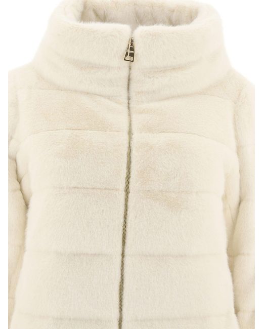 Herno Natural Faux Fur Down Jacket