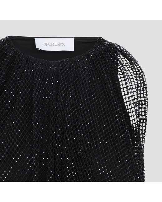 Sportmax Nodo Strass Top in het Black
