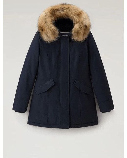 Woolrich Blue Parka Arctic Donna Cotone Blu/ Scuro