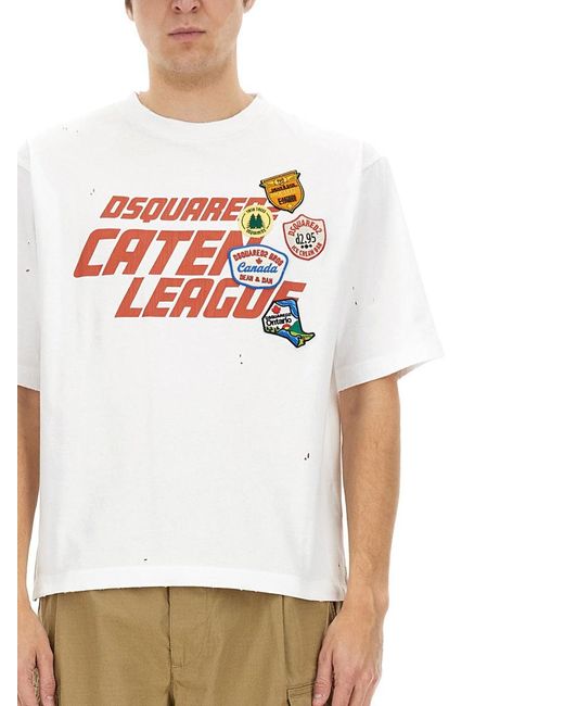 DSquared² White T Shirt With Print