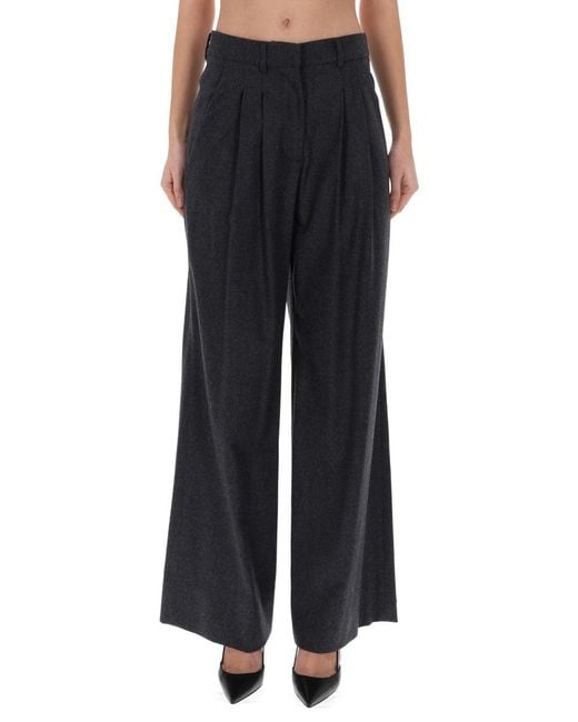 PT Torino Black Wool-Cashmere Trousers