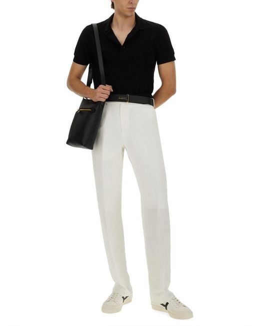 Tom Ford Black Pique Polo