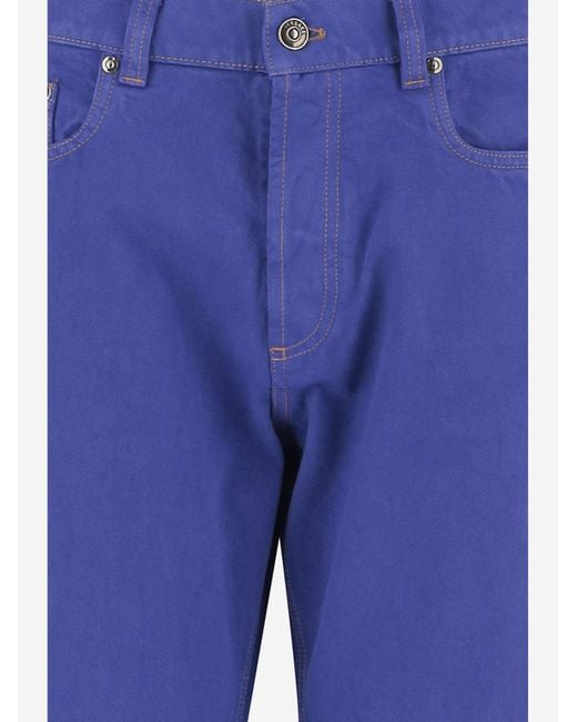 Versace Blue Jeans Straight-Leg Cotton