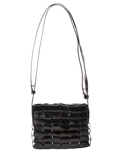 Dragon White Link Pochette Woven Leather Bag
