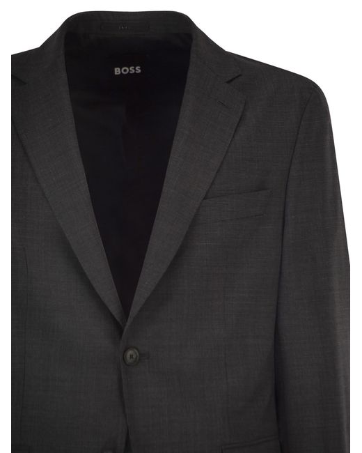 Boss Black Stretch Virgin Wool Blend Suit for men