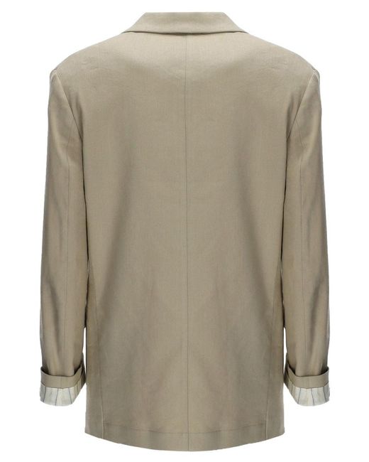 Alysi Green Linen Blend Blazer