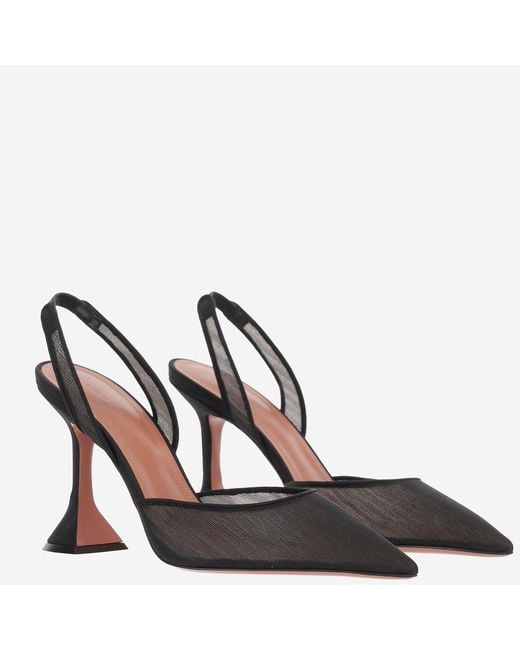 AMINA MUADDI Black Holli Mesh Slingback