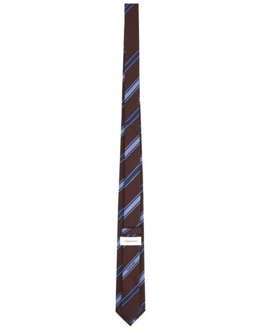 Ferragamo Brown Cravatta