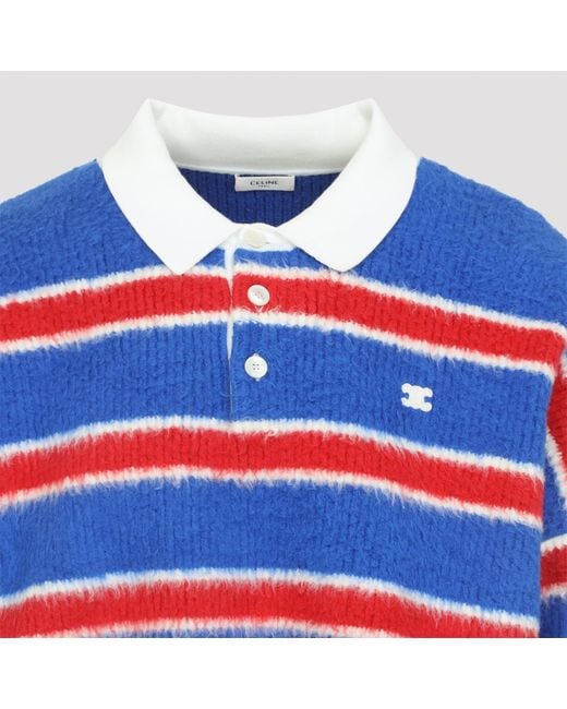 Céline Blue Cotton Polo