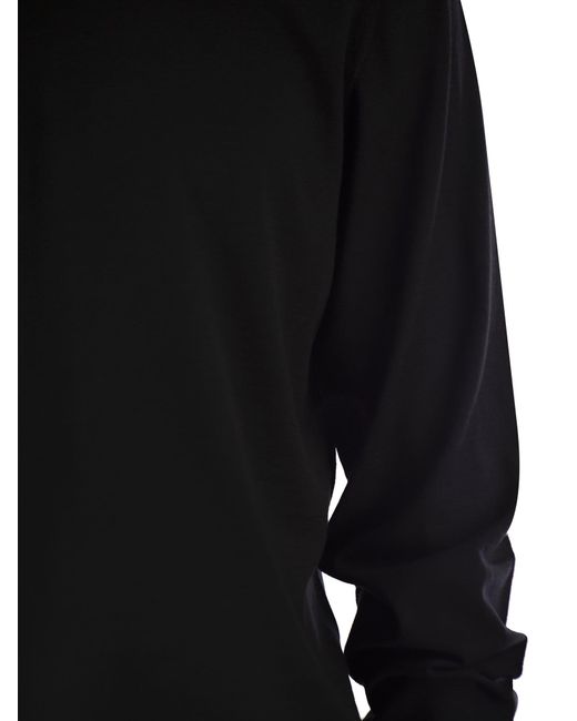 Fedeli Black Crew Neck Sweater for men