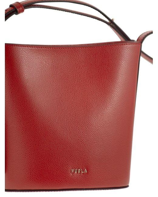 Furla Red Roxie Mini Bucket Bag