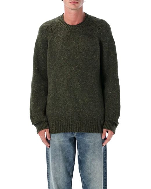 A.P.C. Green Harris Crewneck Wool Jumper for men