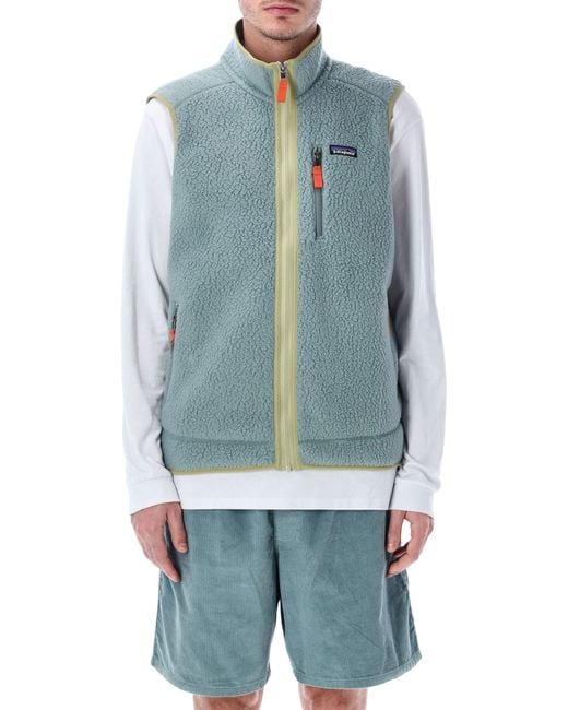 Patagonia Blue Retro Pile Fleece Vest