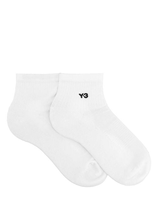 Y-3 White Socks With Logo