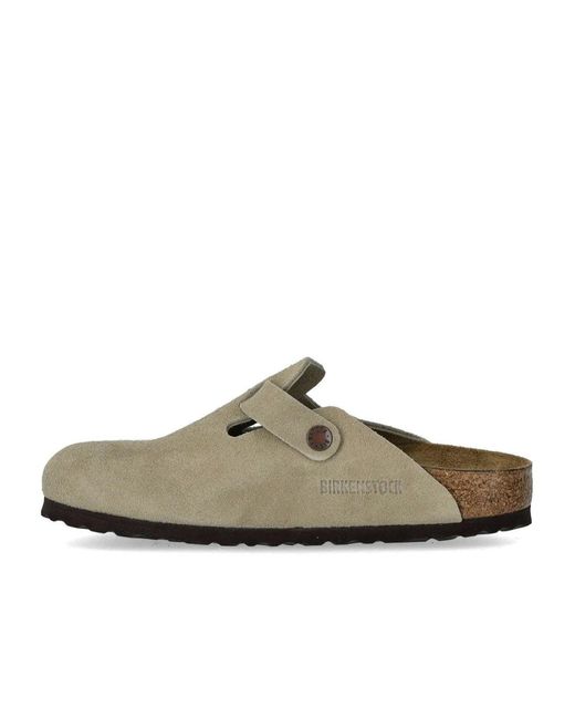 Birkenstock Brown Boston Suede Taupe Clog