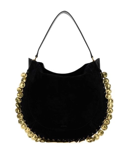 Isabel Marant Black Suede Oskan Shopping Bag