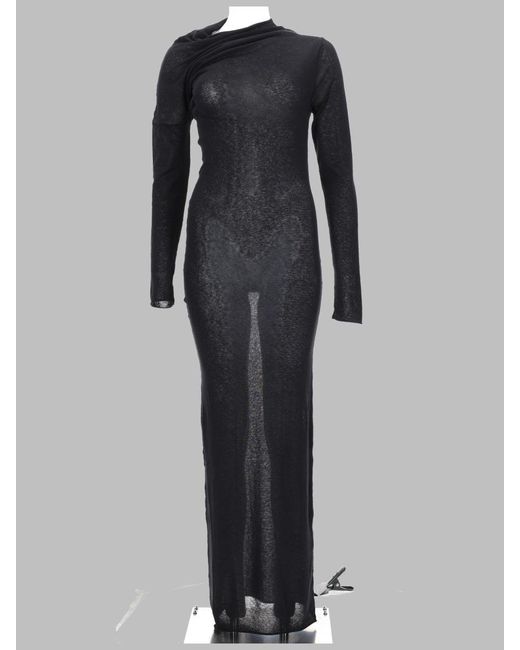 Paloma Wool Black Sheer Cowl Neck Maxi Dress