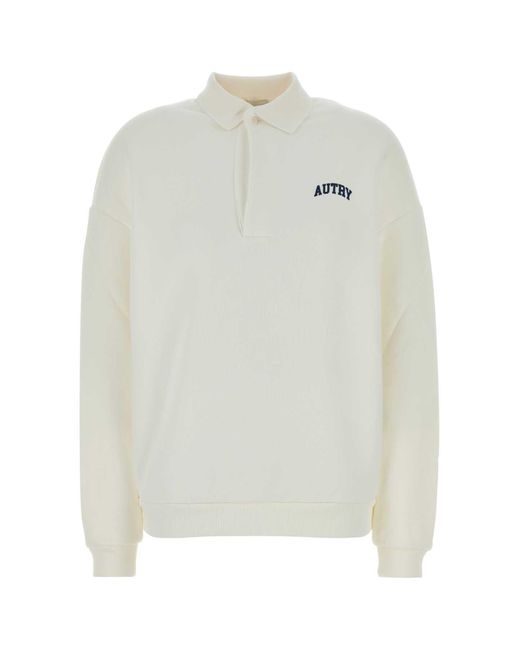 Autry White Cotton Polo Shirt