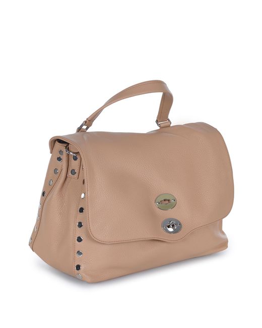 Zanellato Brown "Postina Daily M" Bag Made Of Hammered Leather