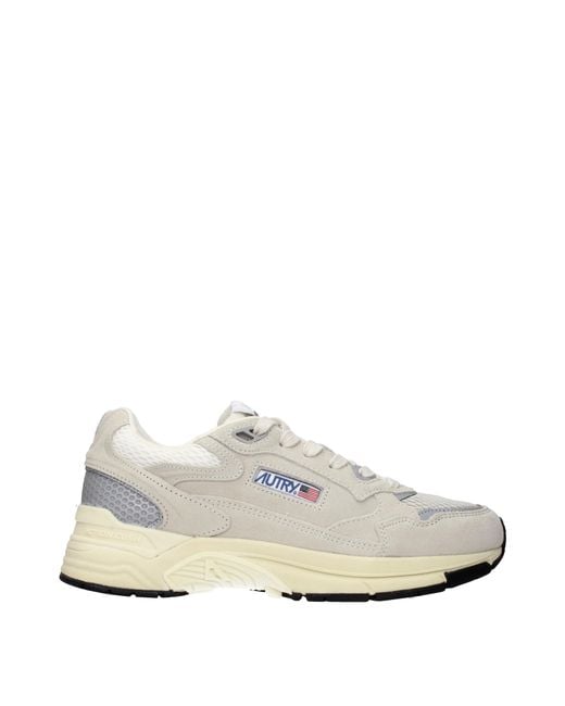 Autry White Hyperway Sneakers Suede/Sand