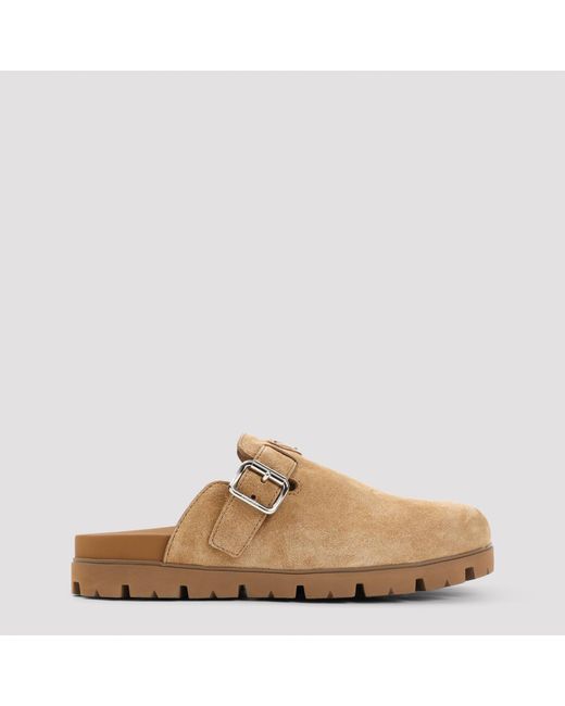 Prada Brown Suede Sabot