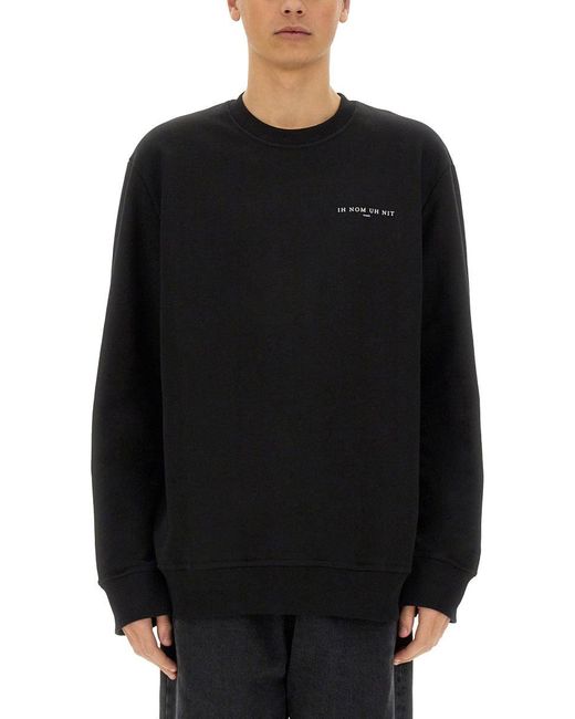 Ih Nom Uh Nit Black Crown Mask Print Sweatshirt for men