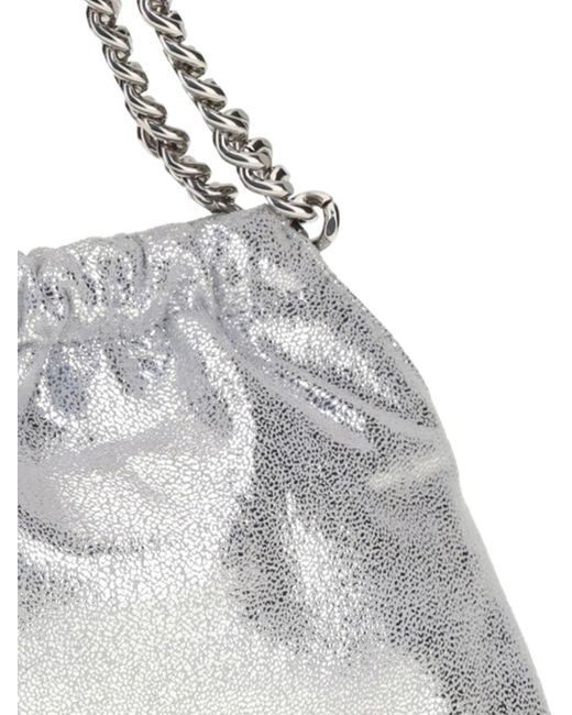Stella McCartney White Falabella Mini Drastring Tote