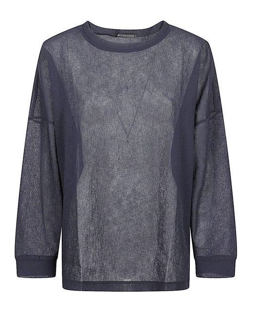 MIZUIRO Blue Crewneck Sweater