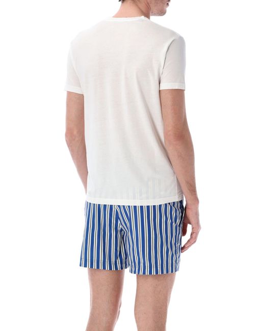 Tom Ford Blue Crew-Neck Short-Sleeve T-Shirt