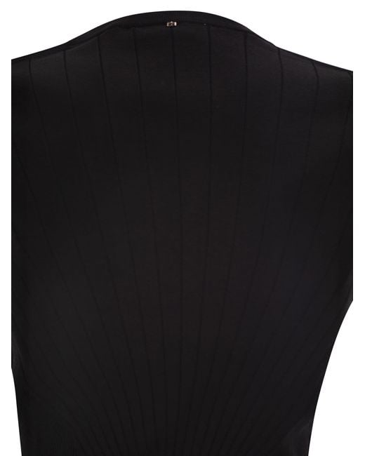 Sportmax Black Spxsamba Ribbed Viscose Jumper