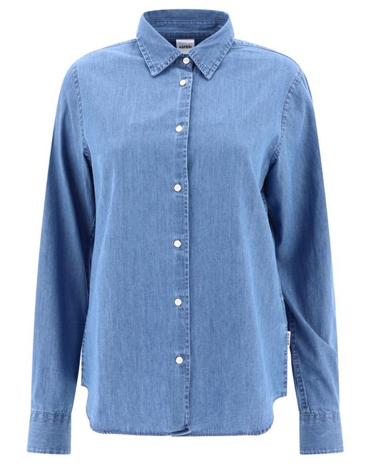 Aspesi Blue Hemd im leichten Jeans