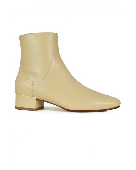 Francesco Russo White Leather Ankle Boots