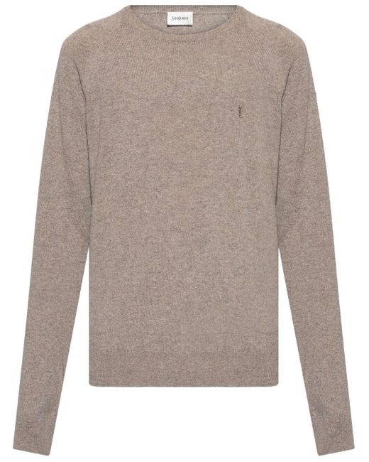 Saint Laurent Gray Cashmere Sweater for men