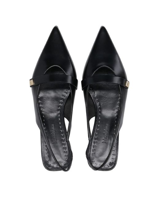 Max Mara Black Ballerina Shoes