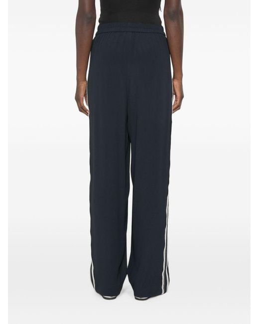 Fabiana Filippi Blue Silk Blend Trousers