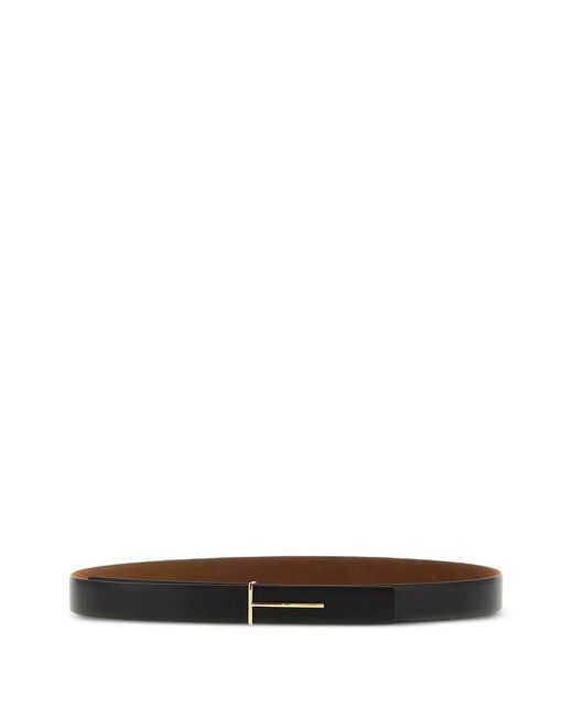Tom Ford White Reversible Belt With Logo for men