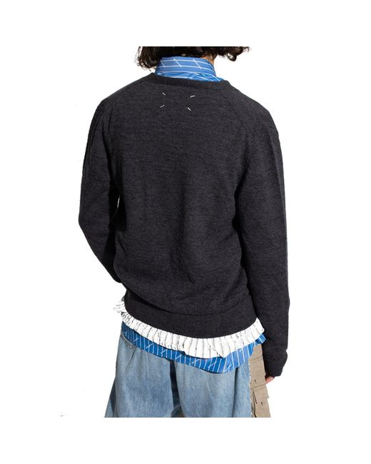 Maison Margiela Strickjacke aus Baumwolle in Blue für Herren